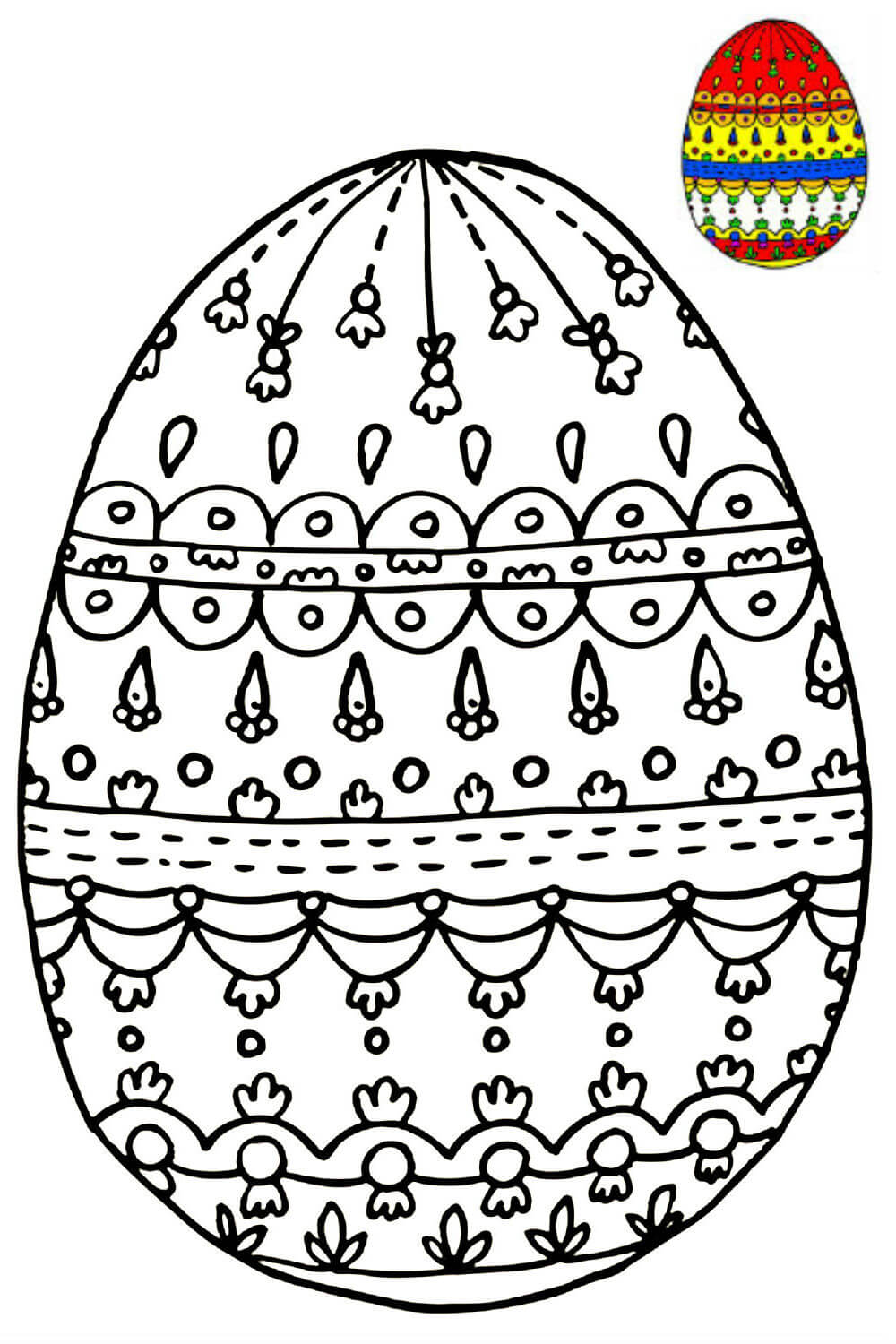 раскраска яйца на Пасху для школьников