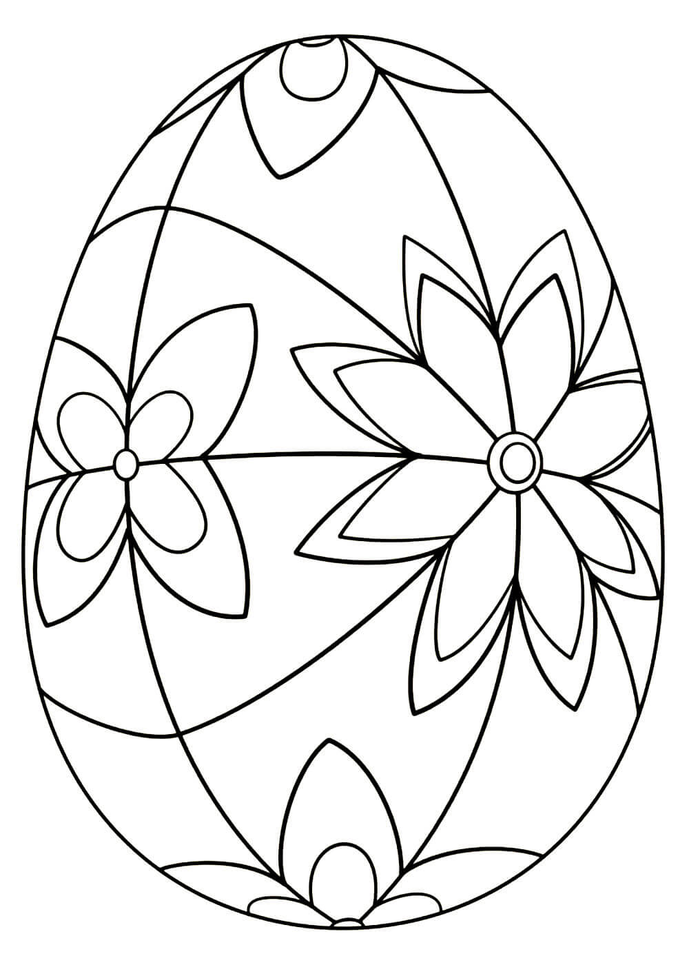 раскраска яйца на Пасху для детей 8