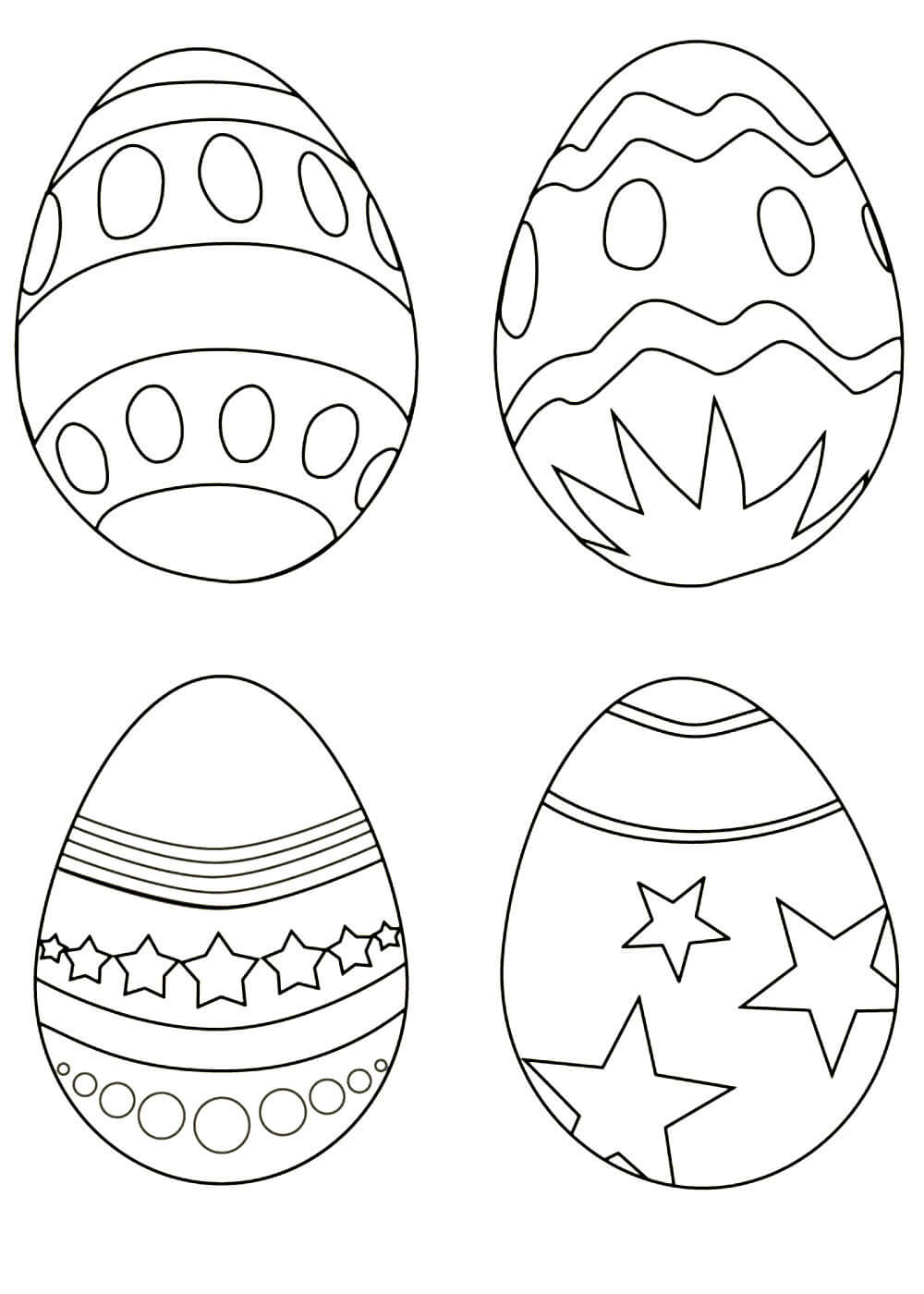 раскраска яйца на Пасху для детей второй младшей группы 4