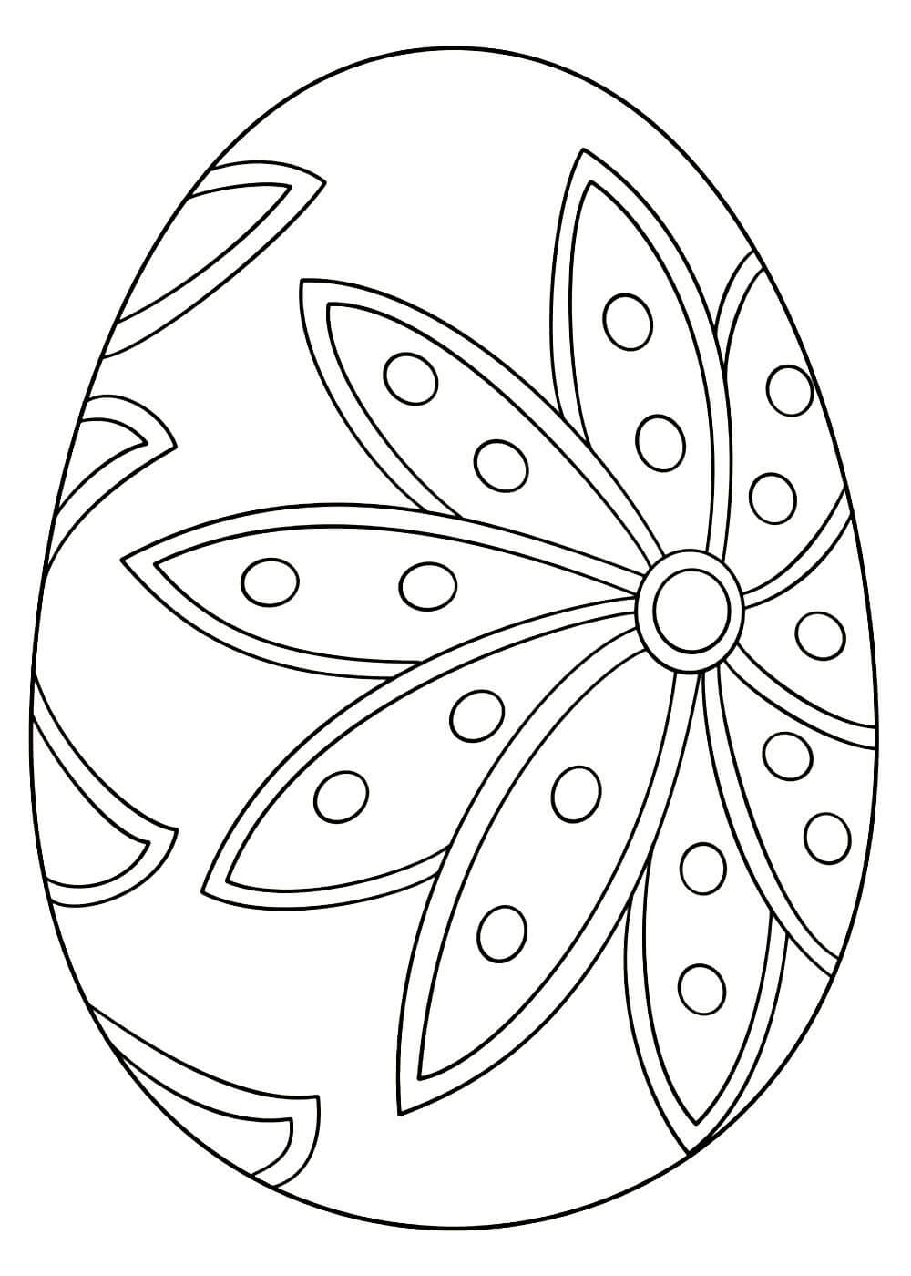раскраска яйца на Пасху для детей второй младшей группы 8