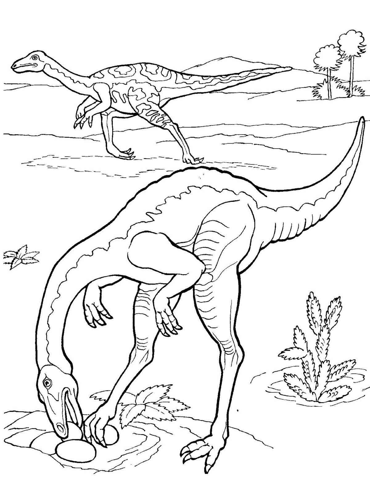 раскраски для мальчиков динозавры мультяшные 8