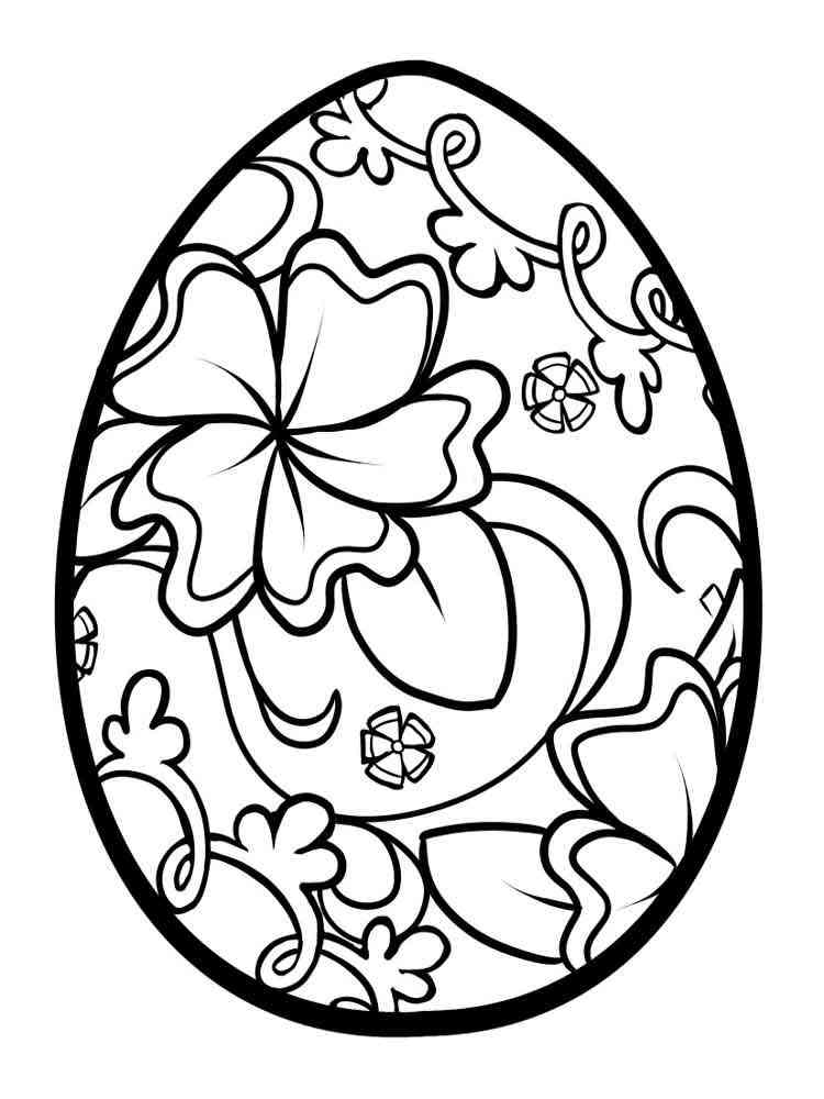 раскраска яйца на Пасху рисунок 6