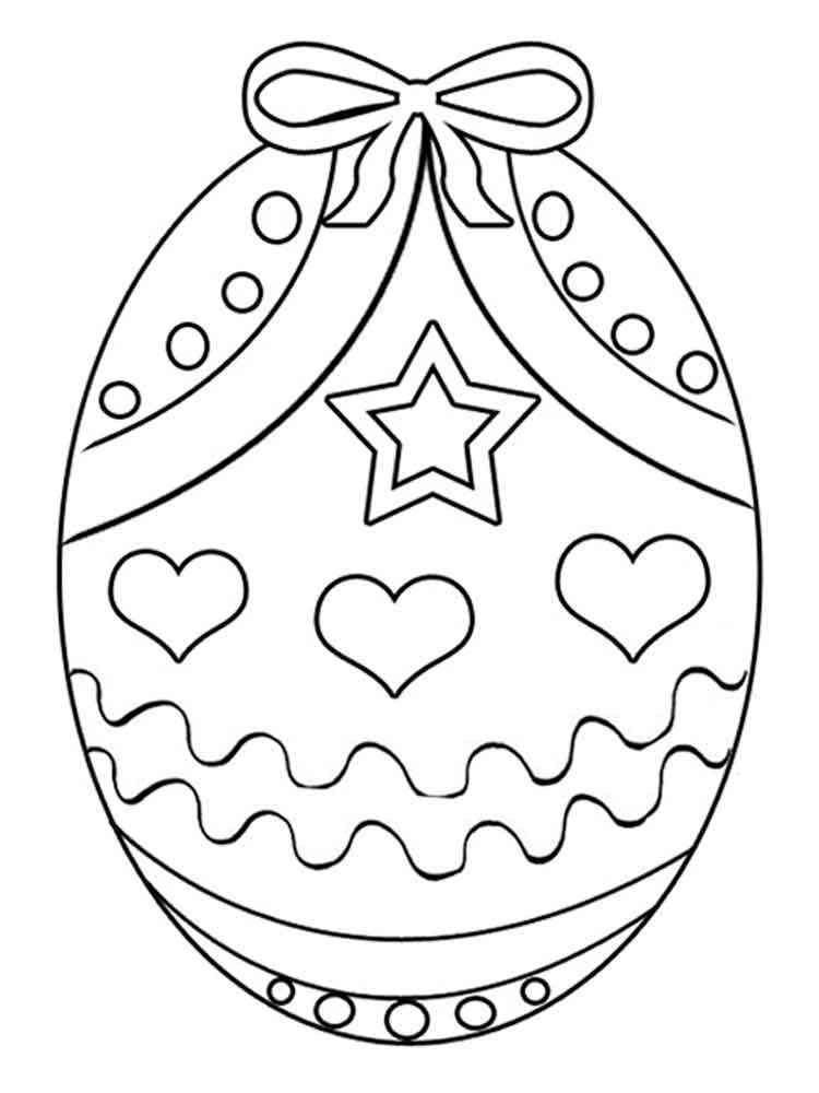 раскраска яйца на Пасху рисунок 9