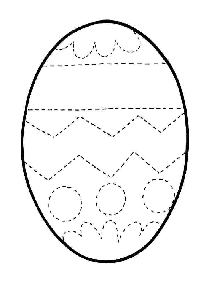 раскраска яйца на Пасху для детей распечатать 2