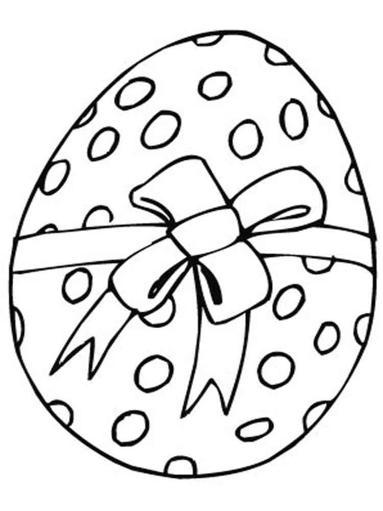 раскраска яйца на Пасху для детей распечатать 3