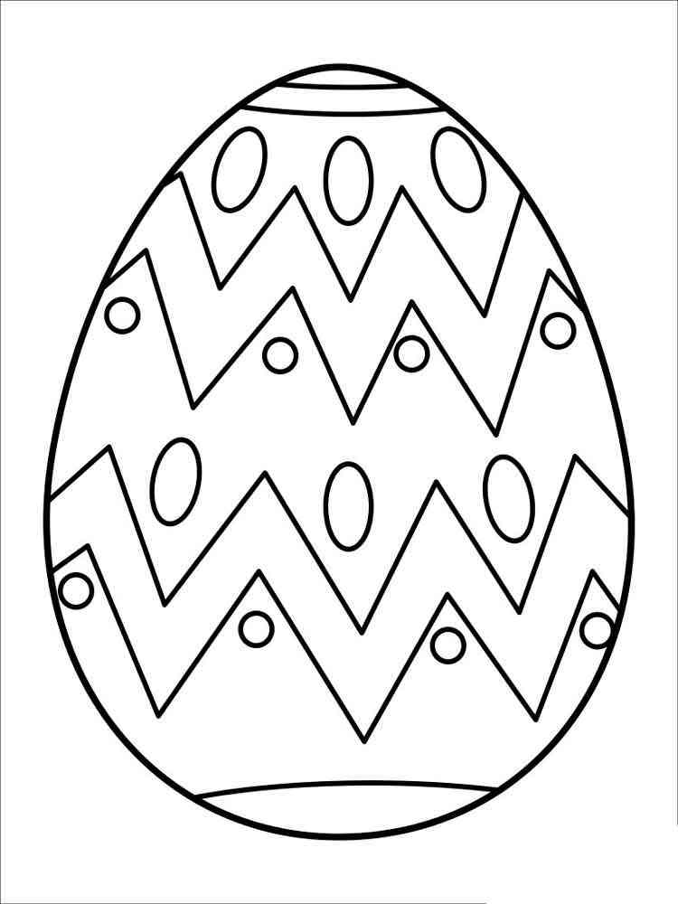 раскраска яйца на Пасху для детей распечатать 4