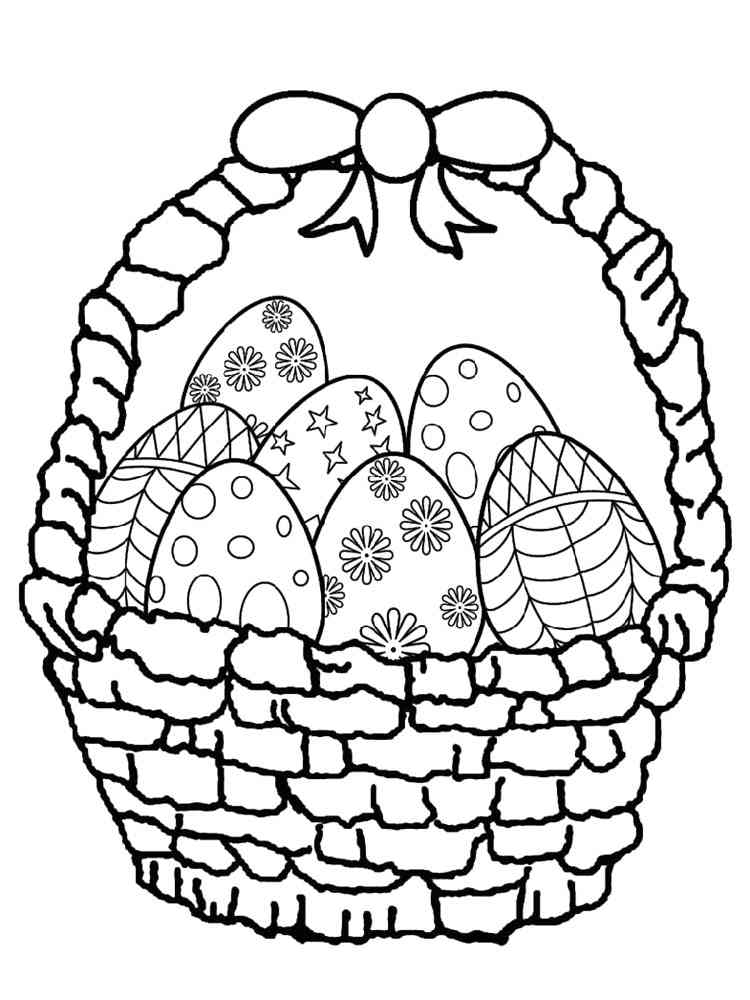 раскраска яйца на Пасху для детей распечатать 6