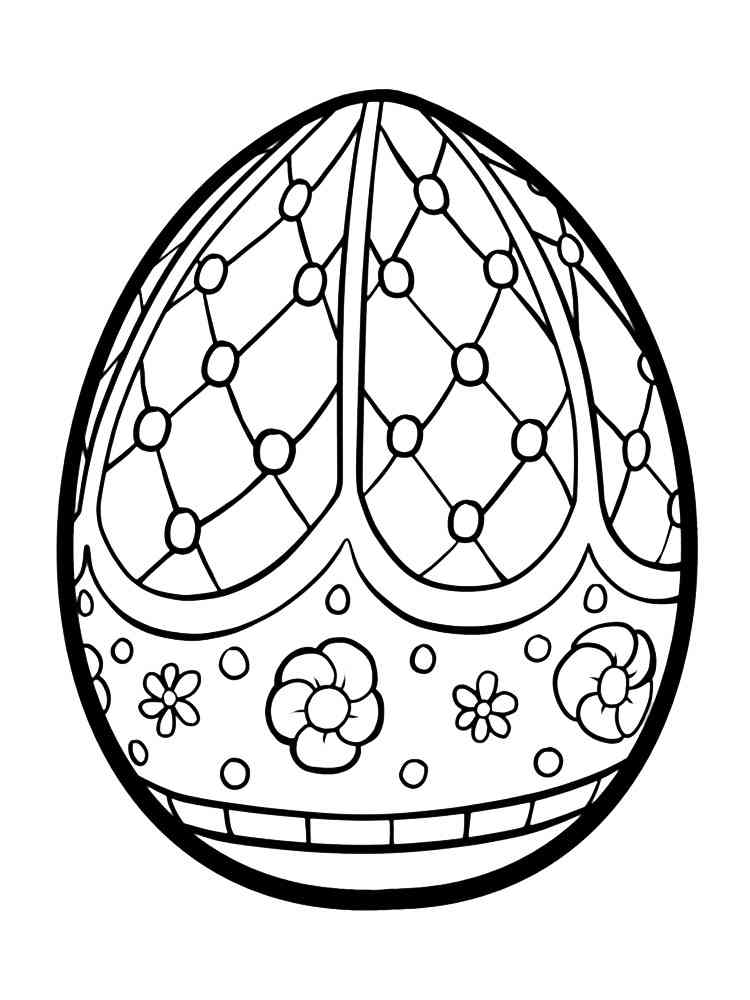 простые раскраски яйца на Пасху 2