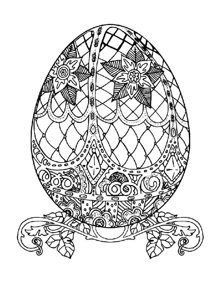 простые раскраски яйца на Пасху 3