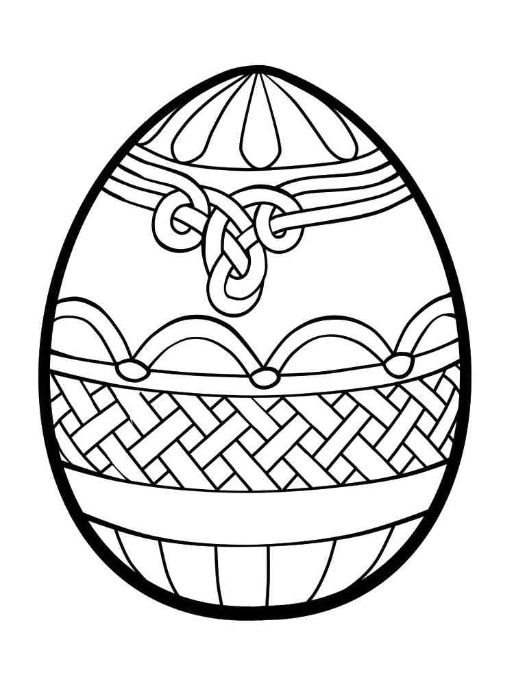 раскраска яйца на Пасху распечатать 8