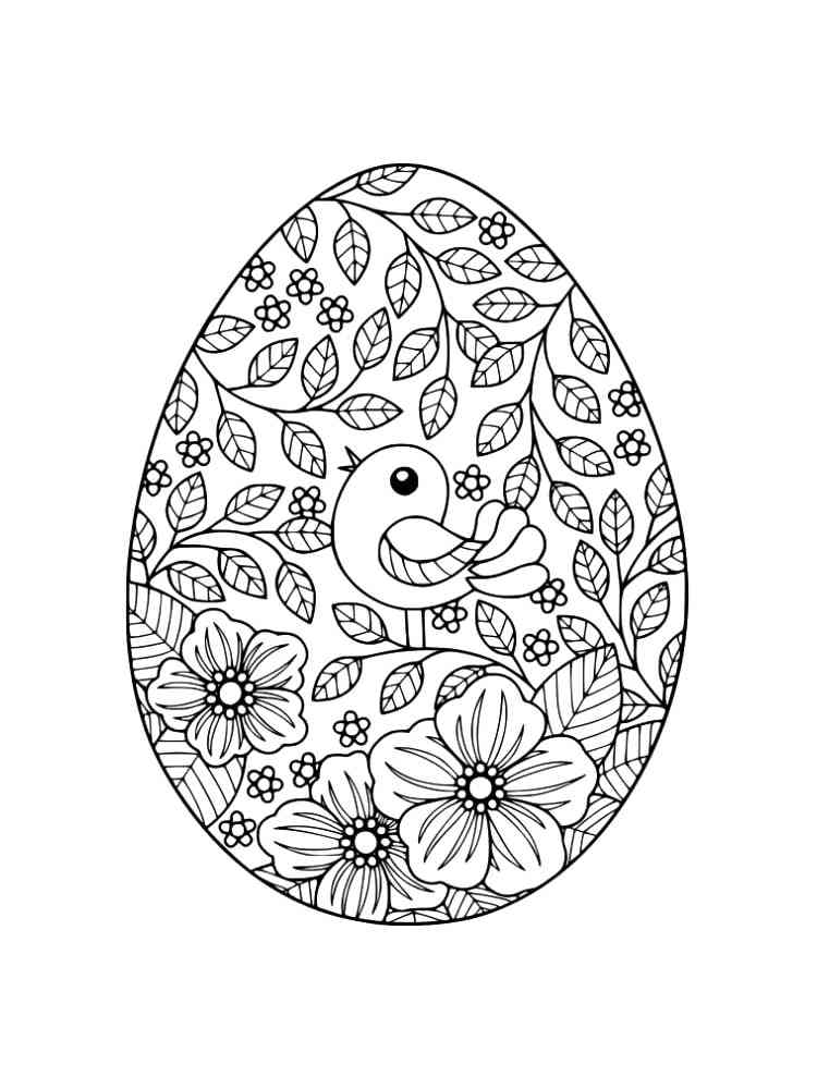 раскраска яйца на Пасху рисунок