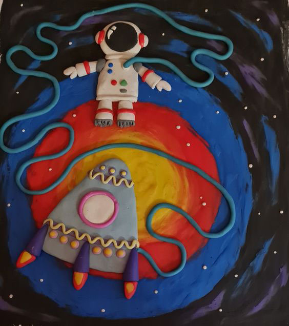 открытка к дню космонавтики своими руками в детский сад 2