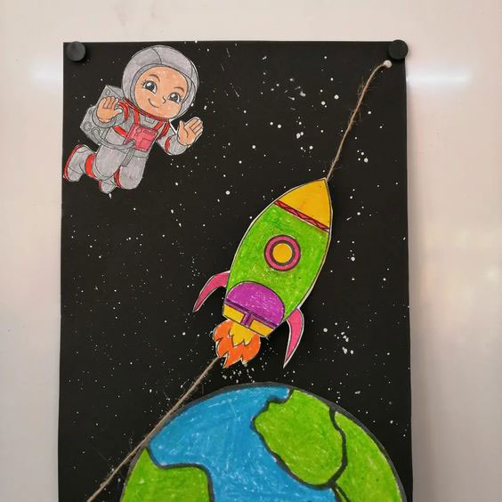 открытка к дню космонавтики 2 класс 6