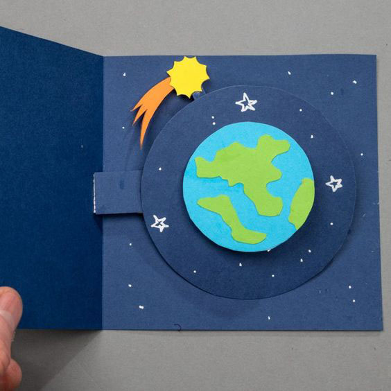 открытка к дню космонавтики своими руками в детский сад 5