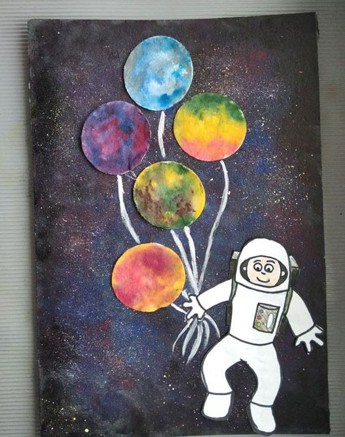 открытка к дню космонавтики своими руками в детский сад 8