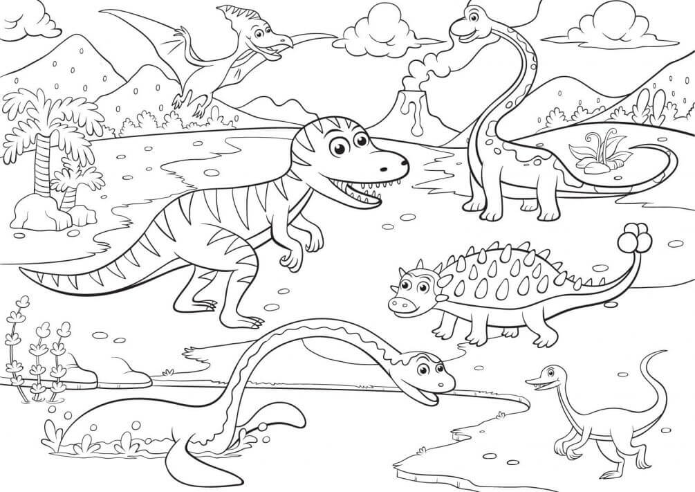 раскраски для мальчиков динозавры распечатать бесплатно 6