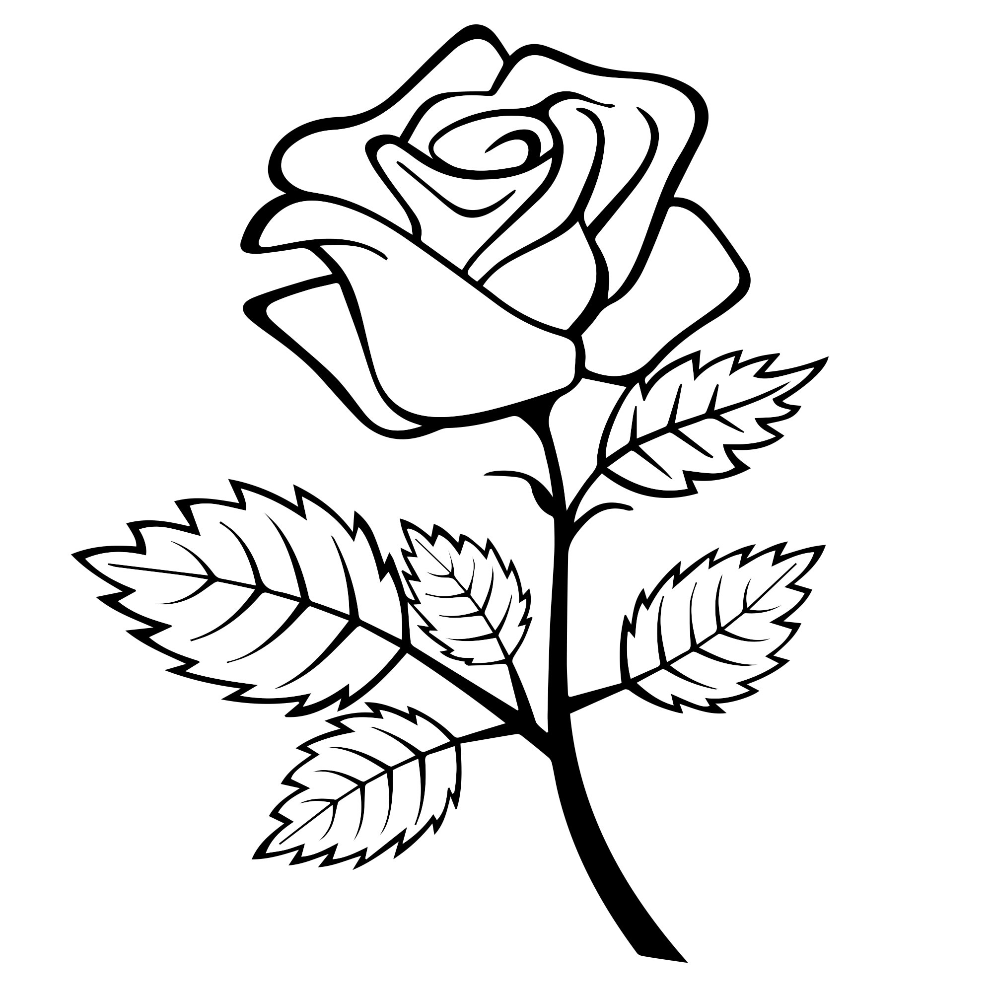 раскраска розы распечатать бесплатно в хорошем качестве 6