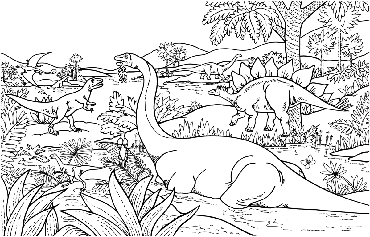 раскраски для мальчиков динозавры реалистичные 3
