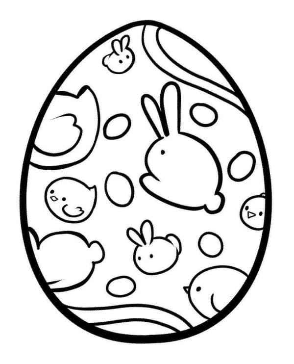 простые раскраски яйца на Пасху скачать 8