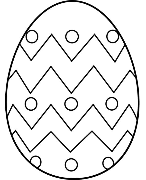 простые раскраски яйца на Пасху скачать 7