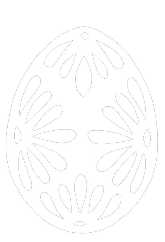 вытынанки пасхальное яйцо шаблон для вырезания 3