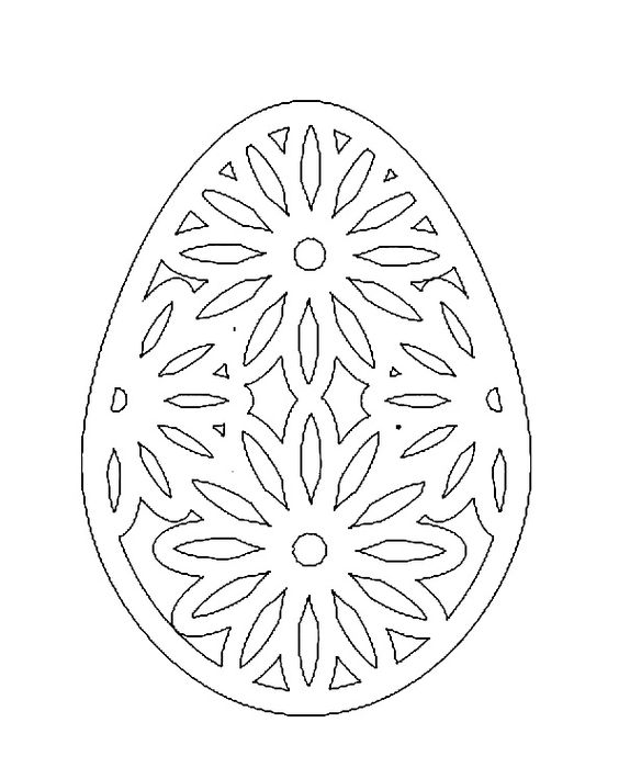 вытынанка яйцо пасхальное шаблоны для вырезания из бумаги 3