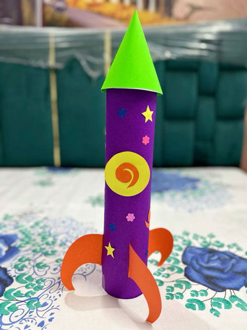 поделка ракета из бумаги своими руками в детский сад 2