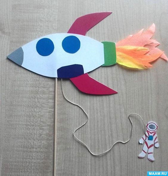 поделка ракета из бумаги своими руками в детский сад 4
