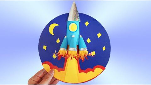 поделка ракета из бумаги для дошкольников 3