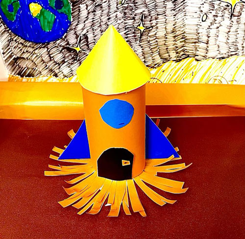 поделка ракета из бумаги своими руками в детский сад