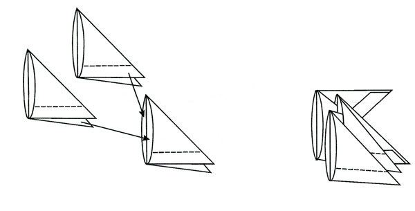 поделка ракета из модульного оригами 5