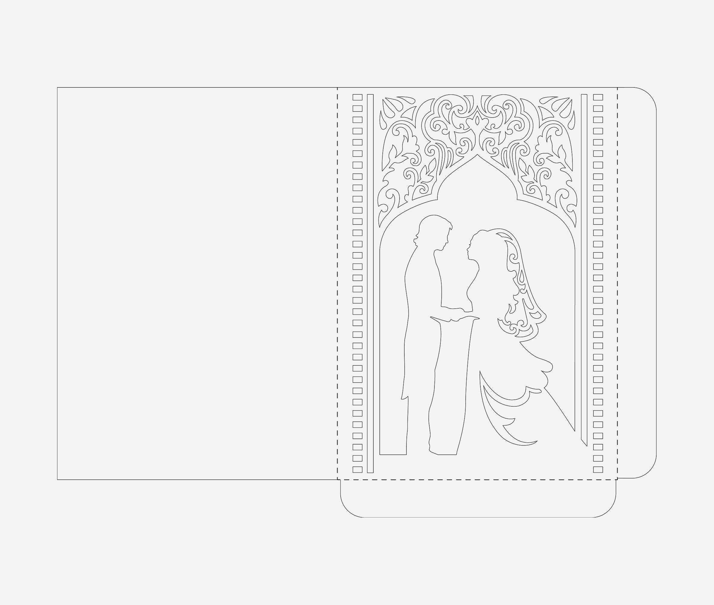 шаблоны на свадьбу для вырезания из бумаги 6