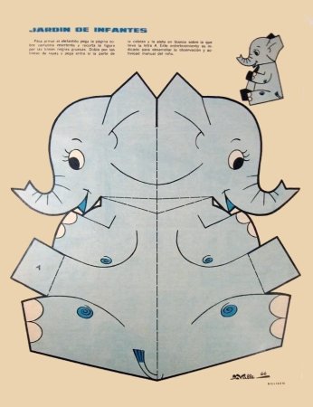 шаблоны слона для вырезания из картона 7
