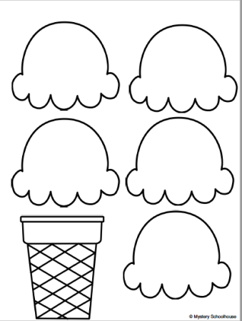 Шаблоны мороженого для вырезания из бумаги 8