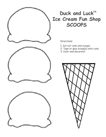Шаблоны мороженого для вырезания из бумаги 7