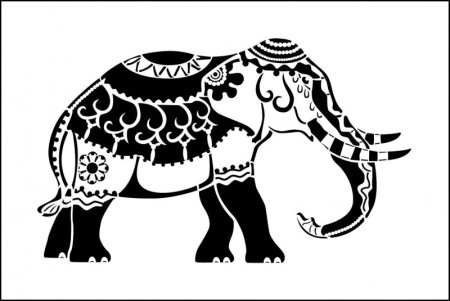 шаблоны индийского слона для вырезания распечатать 3