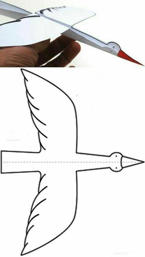 шаблоны птиц для вырезания из бумаги объемные 2