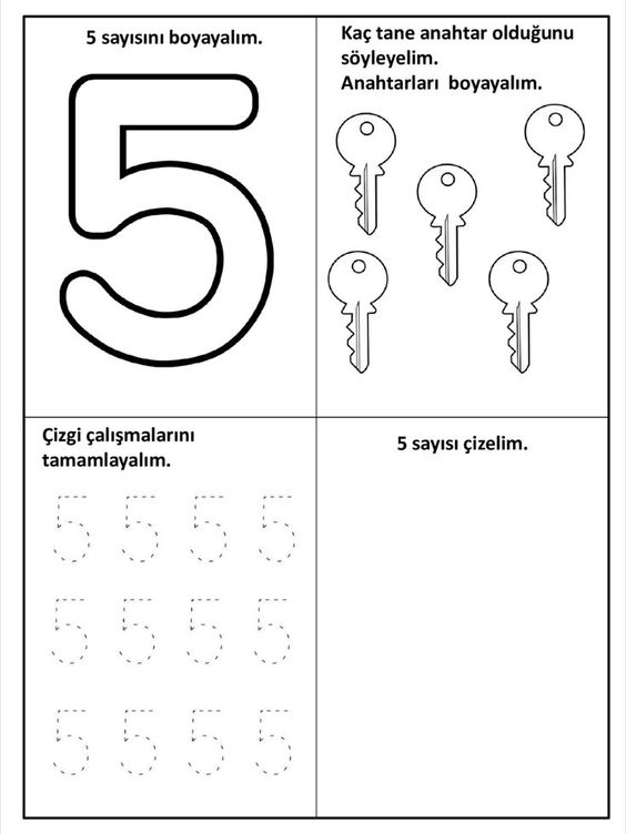 цифра 5 задания для дошкольников пропись 5