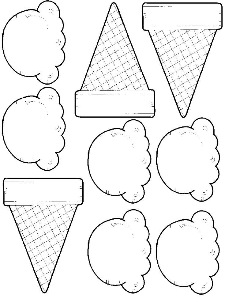 шаблоны мороженого для вырезания и поделок 7