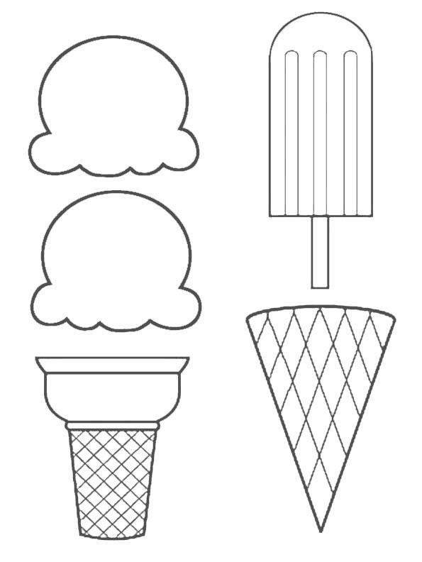 шаблоны мороженого для аппликации 10