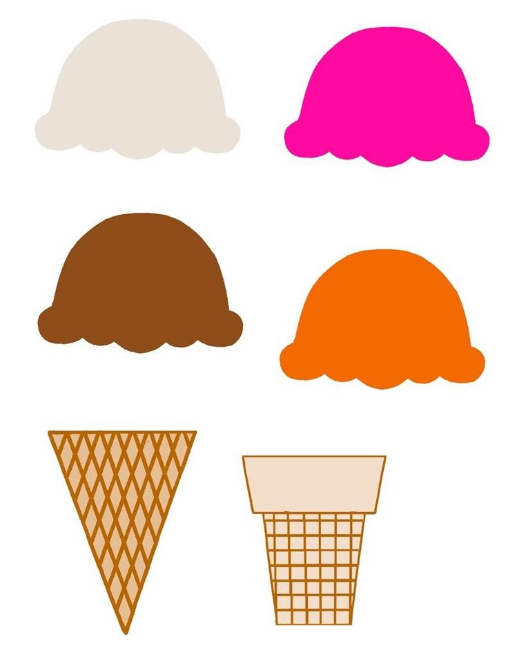 шаблоны мороженого для аппликации 9