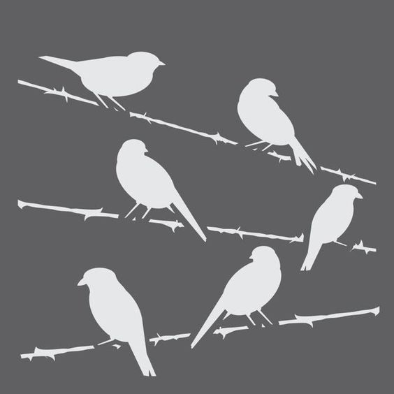 трафареты птиц для вырезания из бумаги распечатать формат а4 6