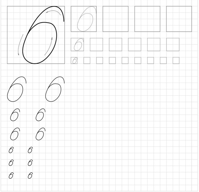 прописи цифра 6 для дошкольников 8