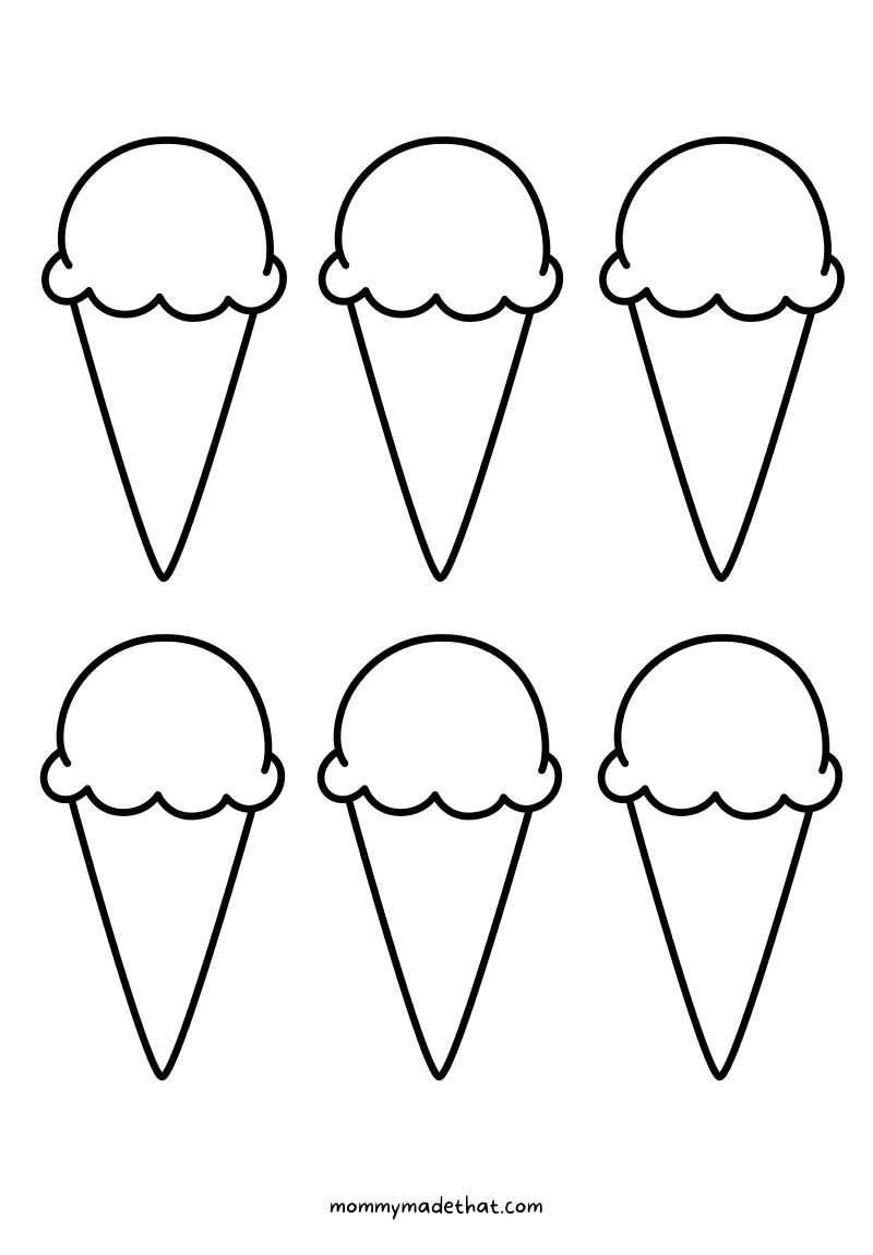 шаблоны мороженого для аппликации 8