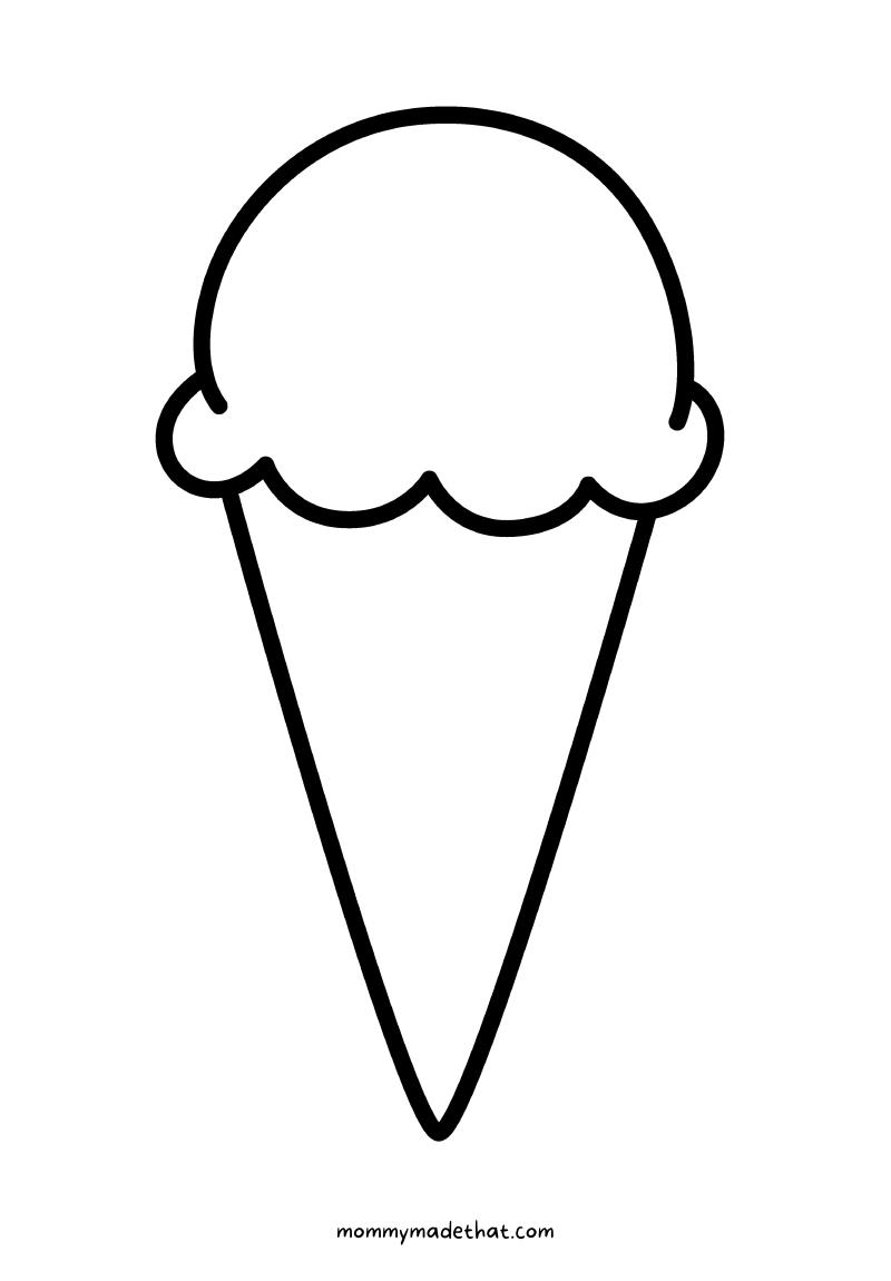 шаблоны мороженого для аппликации