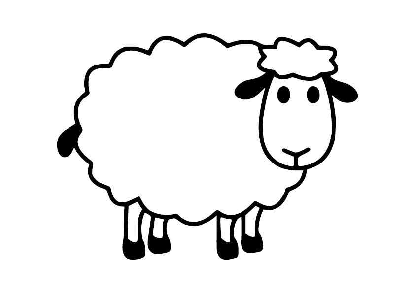 шаблон овечки для аппликации из ваты
