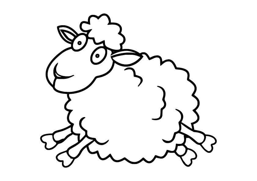 шаблон овечки для аппликации из ваты 2