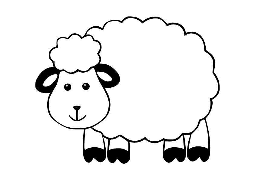 шаблон овечки для аппликации из ваты 4