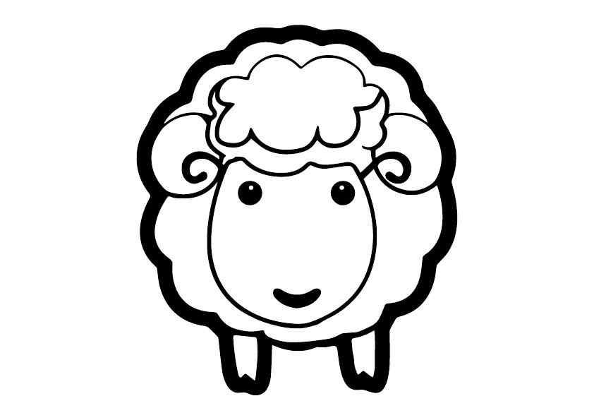 шаблон овечки для аппликации из ваты 5