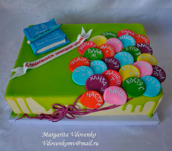 торт на выпускной детский сад с именами фото 8
